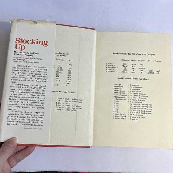 Stocking Up By Carol Stoner Food Processing Preserving Canning Recipes Hardcover - Picture 2 of 13
